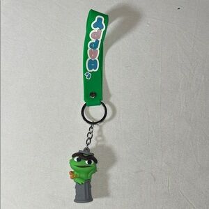 Oscar the Grouch Keychain w Wristband